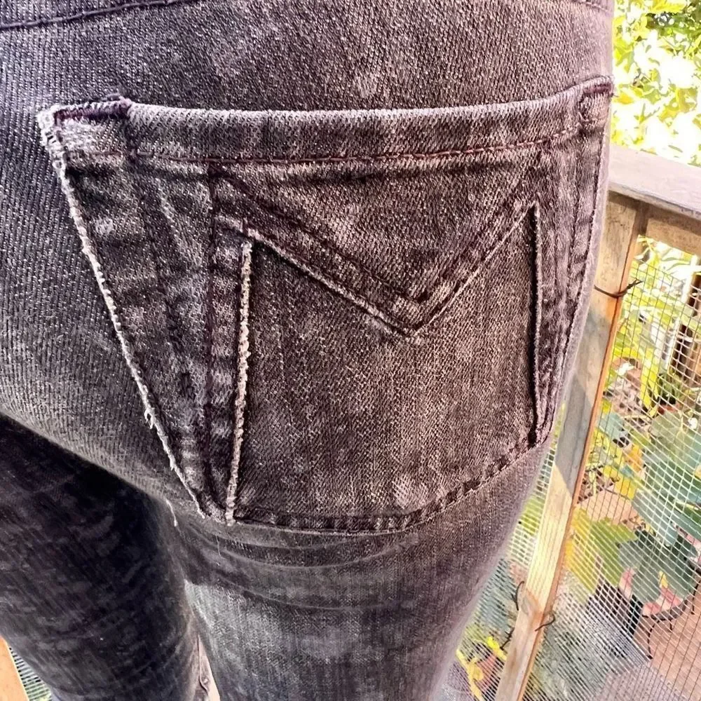 Marc by Marc Jacobs Vintage Jeans Black Denim Paint Splatter Distressed 25 Y2K
